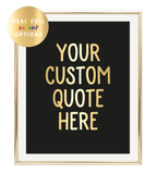 Custom Real Foil Wall Print