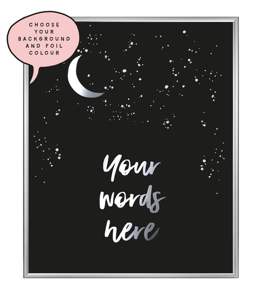 Custom Real Foil Wall Print