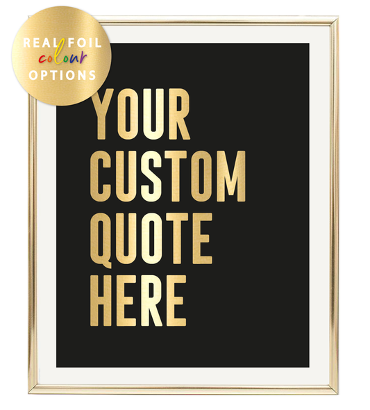 Custom Real Foil Wall Print