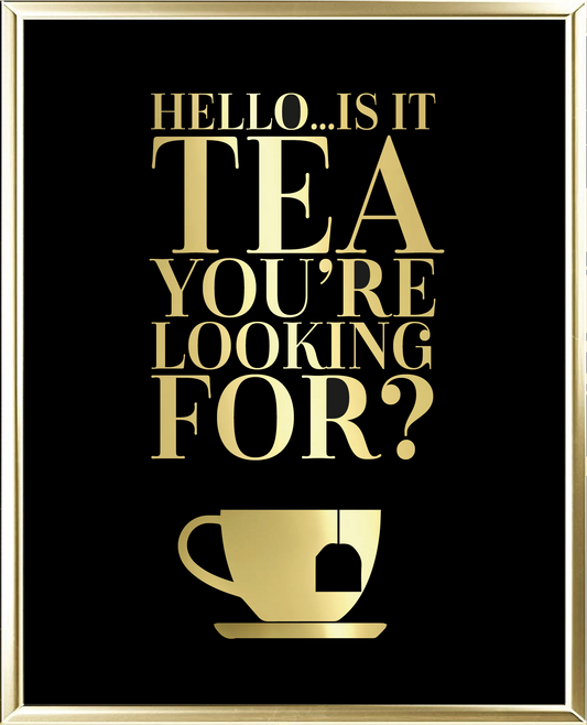 Tea Foil Wall Print