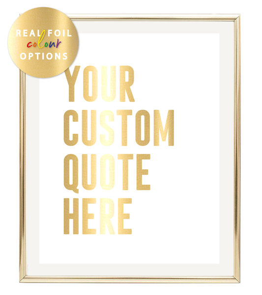 Custom Real Foil Wall Print
