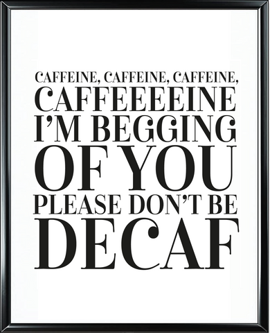 Caffeine Foil Wall Print