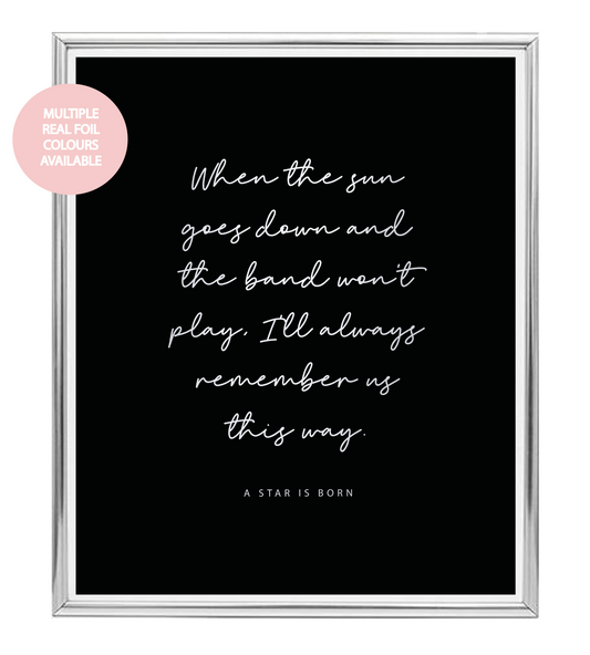Remember Us Foil Wall Print