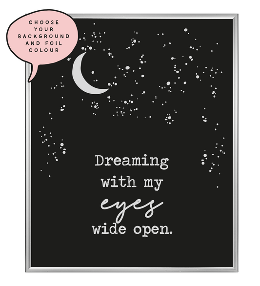 Eyes Wide Open Foil Wall Print
