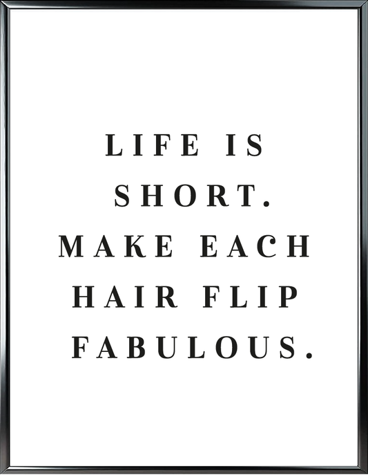 Life Is Short Foil Wall Print