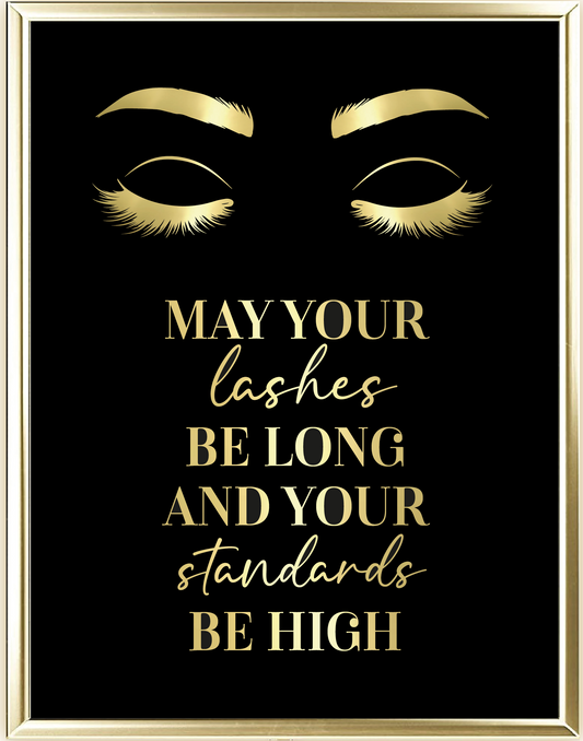 Lashes Be Long Foil Wall Print