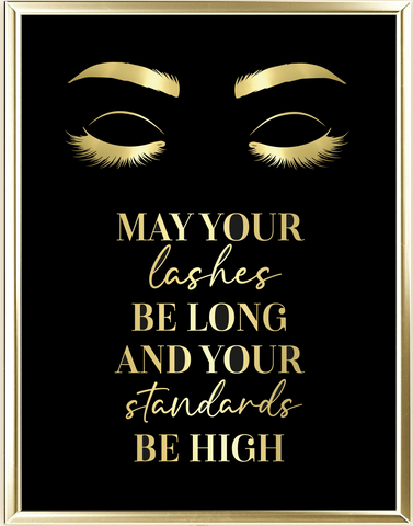 Lashes Be Long Foil Wall Print
