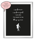 I Am Brave Foil Wall Print