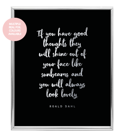 Good Thoughts Foil Wall Print