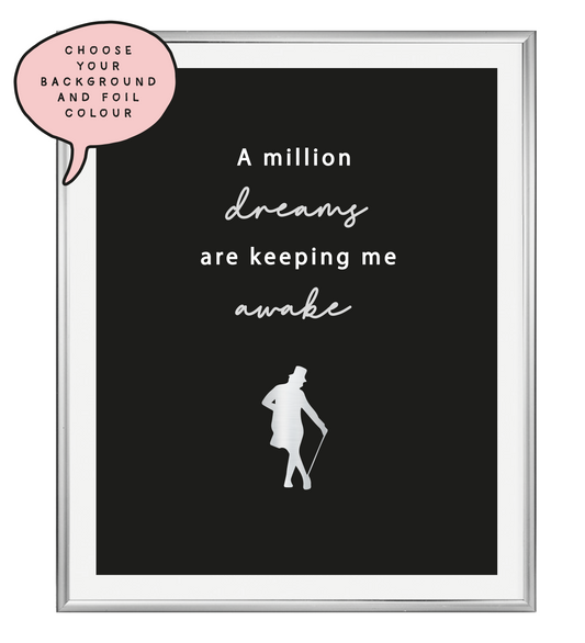 Men Suffer Foil Wall Print