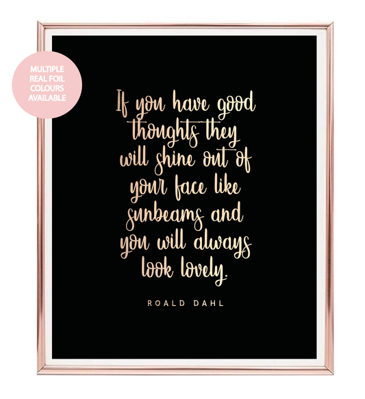 Good Thoughts Foil Wall Print