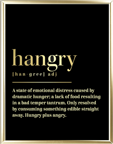Hangry Dictionary Foil Wall Print