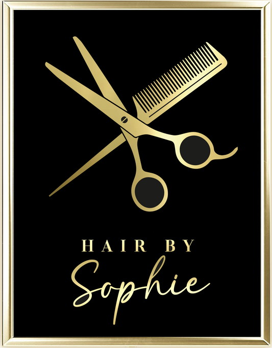 Custom Hair By Foil Wall Print