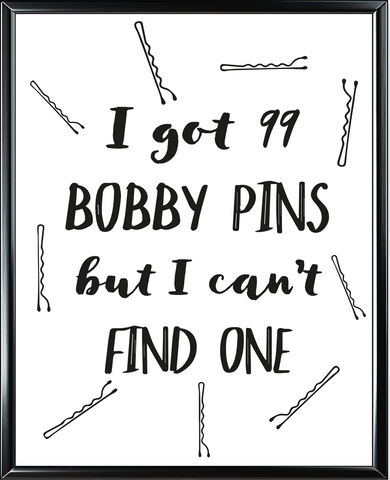 Bobby Pins Foil Wall Print