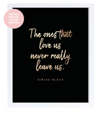 Never Leave Us Foil Wall Print