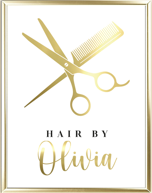 Custom Hair By Foil Wall Print