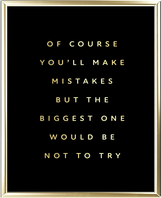 Mistakes Foil Wall Print
