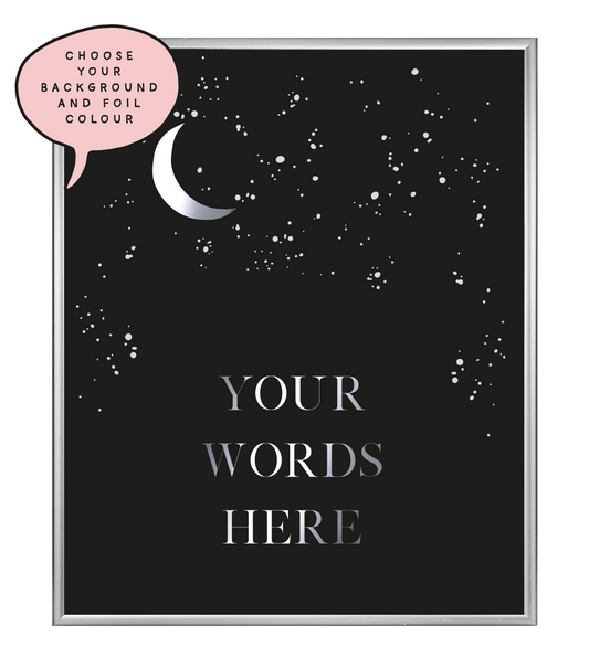 Custom Real Foil Wall Print