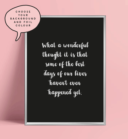 Wonderful Thought Foil Wall Print