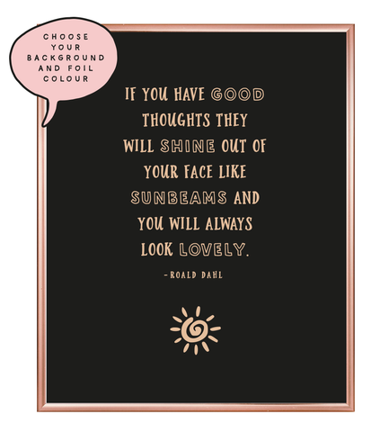 Good Thoughts Foil Wall Print