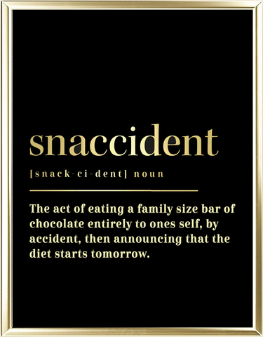 Snaccident Dictionary Foil Wall Print