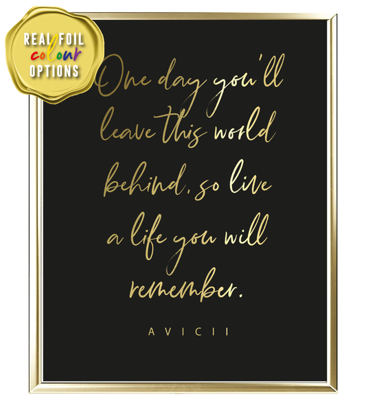 Avicii Foil Wall Print