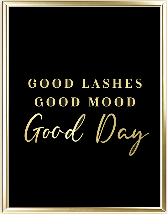 Good Lashes Foil Wall Print