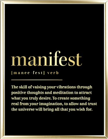 Manifest Dictionary Foil Wall Print