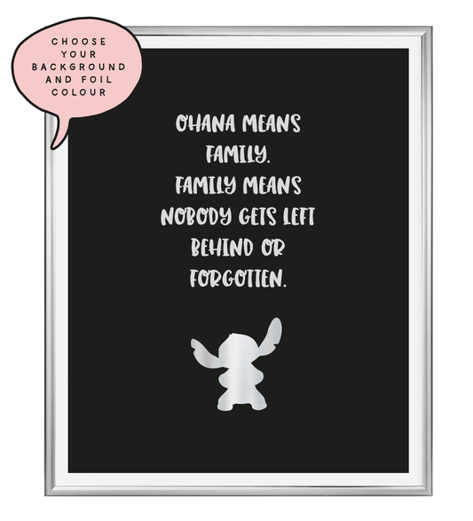 Ohana Foil Wall Print