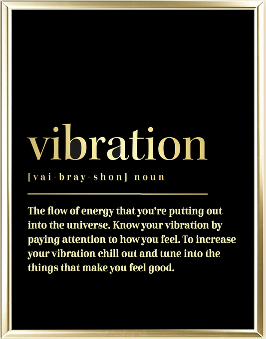 Vibration Dictionary Foil Wall Print