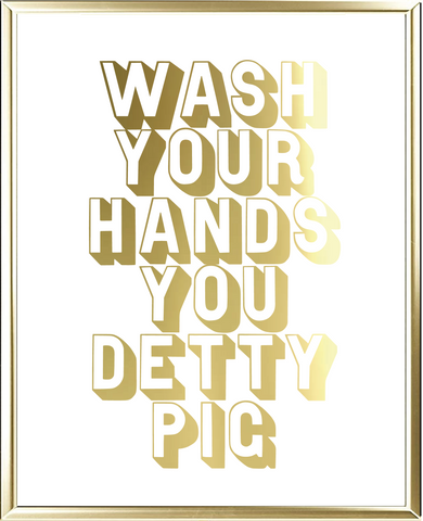Detty Pig Foil Wall Print
