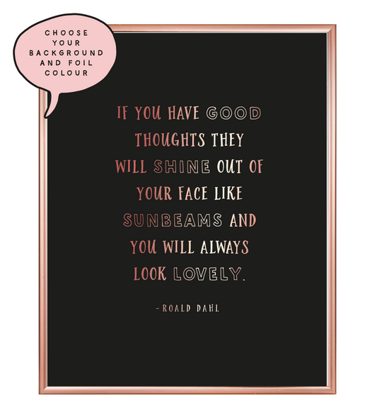 Good Thoughts Foil Wall Print