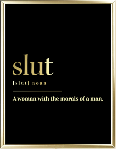 Slut Dictionary Foil Wall Print