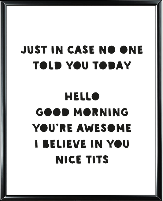 Nice Tits Foil Wall Print