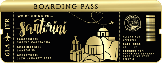 Personalised Boarding Pass