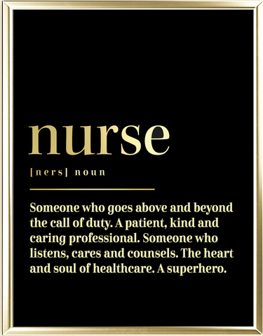 Nurse Dictionary Foil Wall Print