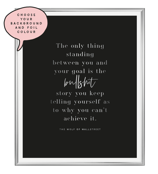 Bullshit Foil Wall Print