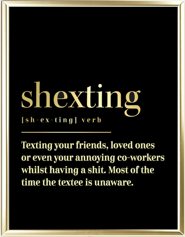 Shexting Dictionary Foil Wall Print