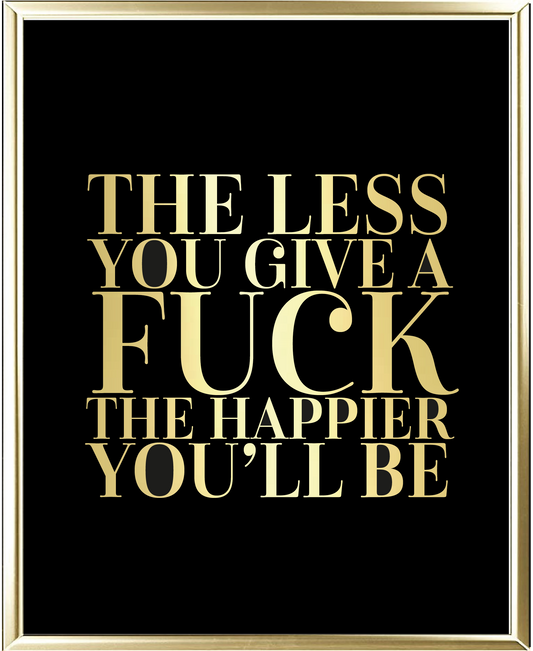 Happier Foil Wall Print