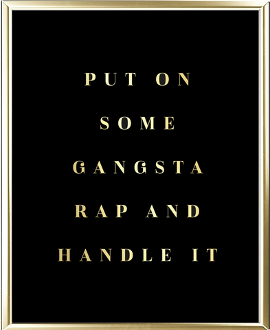 Gangsta Rap Foil Wall Print