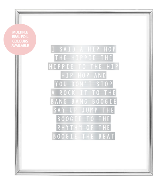 Hip Hop Foil Wall Print