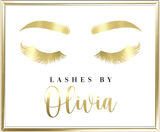 Custom Lashes By Foil Wall Print