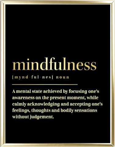 Mindfulness Dictionary Foil Wall Print
