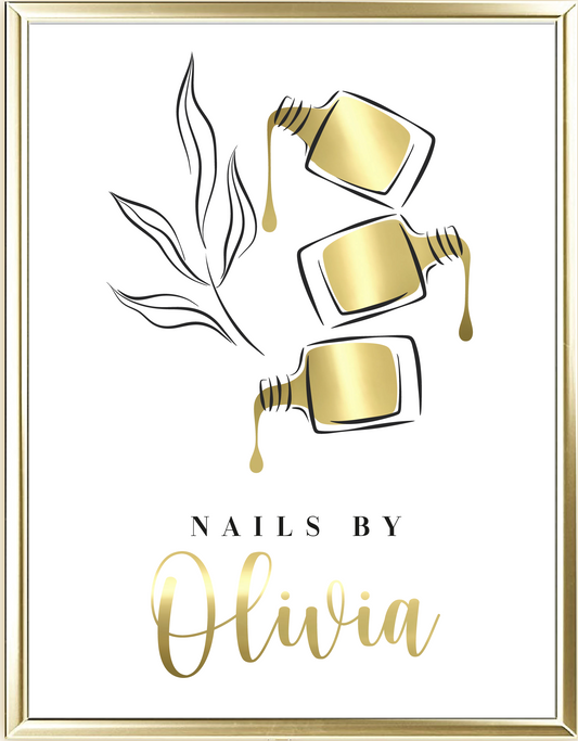 Custom Nails By Foil Wall Print