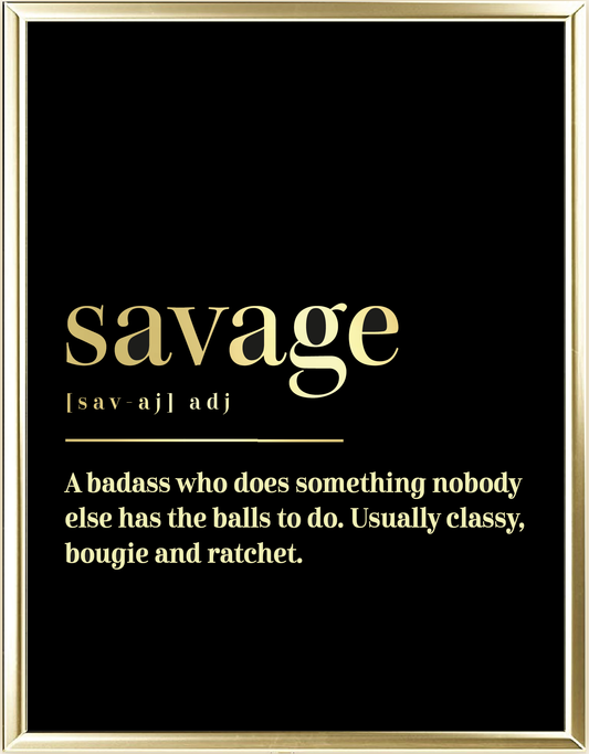 Savage Dictionary Foil Wall Print