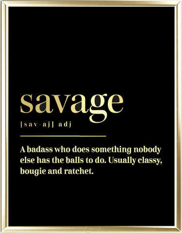 Savage Dictionary Foil Wall Print