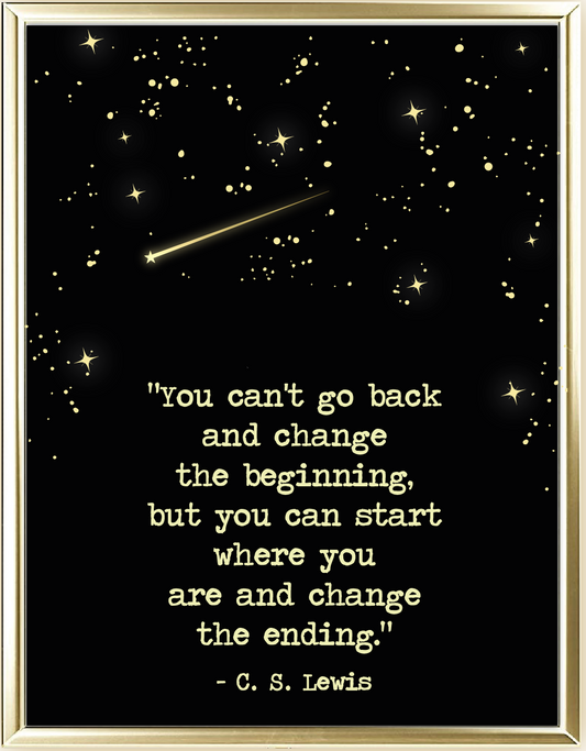 Change The Ending Foil Wall Print