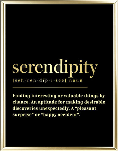 Serendipity Dictionary Foil Wall Print