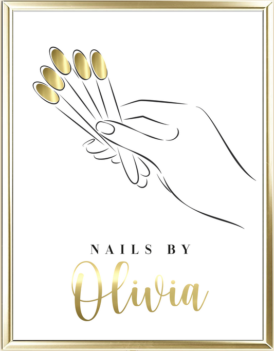 Custom Nails By Foil Wall Print