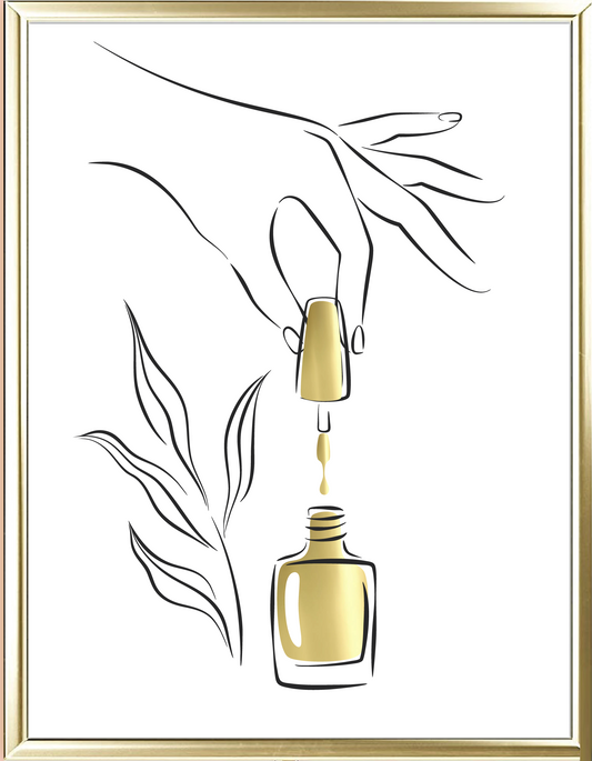 Nail Polish Foil Wall Print